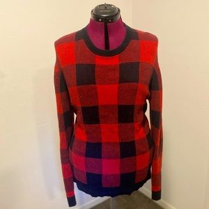 American Rag Red Buffalo Plaid Pullover Sweatshirt